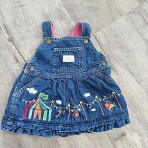 Y2K OshKosh Denim Overalls with Circus Embroidery